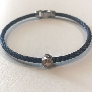 Alor cable bracelet w/ diamonds.